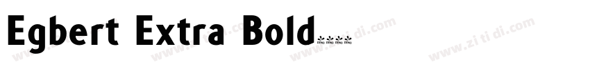 Egbert Extra Bold字体转换